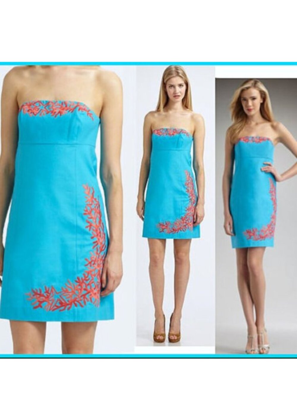 Lilly Pulitzer | Blue and Pink Bowen Mini Dress Coral | Size 00